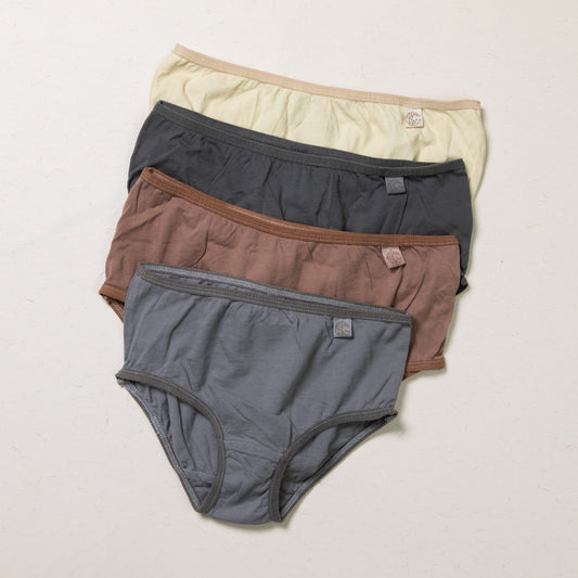 GIRLS Panty– assorted- Plant Dyed – Anti Microbial / Anti Bacterial -Organic Cotton -Mid-waist - Comfortable Underwear - Pack Of 3
