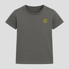 IRON GREY - UNISEX KIDS TSHIRTS – SUPER COMBED COTTON – PLANT DYED- ANTI MICROBIAL / ANTI BACTERIAL– ROUND NECK – HALF SLEEVE TSHIRT – DURABLE FOR ACTIVE AND EVERYDAY WEAR – 180gsm – PACK OF 1