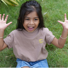 BROWN - UNISEX KIDS TSHIRTS – SUPER COMBED COTTON – PLANT DYED- ANTI MICROBIAL / ANTI BACTERIAL– ROUND NECK – HALF SLEEVE TSHIRT – DURABLE FOR ACTIVE AND EVERYDAY WEAR – 180gsm – PACK OF 1