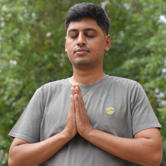 IRON GREY - MEN TSHIRTS – SUPER COMBED COTTON – PLANT DYED- ANTI MICROBIAL / ANTI BACTERIAL– ROUND NECK – HALF SLEEVE TSHIRT – DURABLE FOR ACTIVE AND EVERYDAY WEAR – 180gsm – PACK OF 1