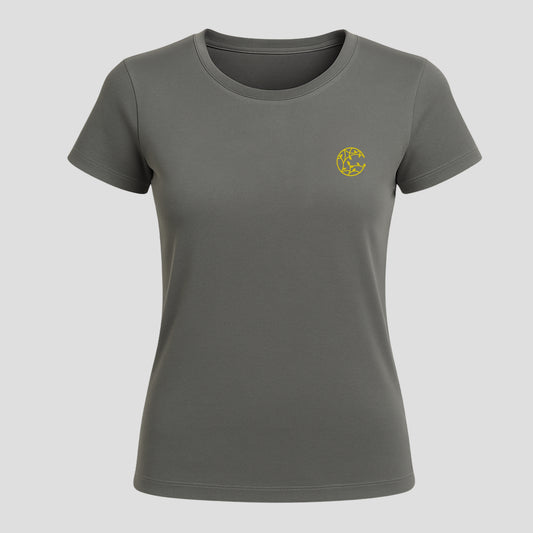 IRON GREY - WOMEN TSHIRTS  – SUPER COMBED COTTON – PLANT DYED- ANTI MICROBIAL / ANTI BACTERIAL– ROUND NECK – HALF SLEEVE TSHIRT – DURABLE FOR ACTIVE AND EVERYDAY WEAR – 180gsm – PACK OF 1