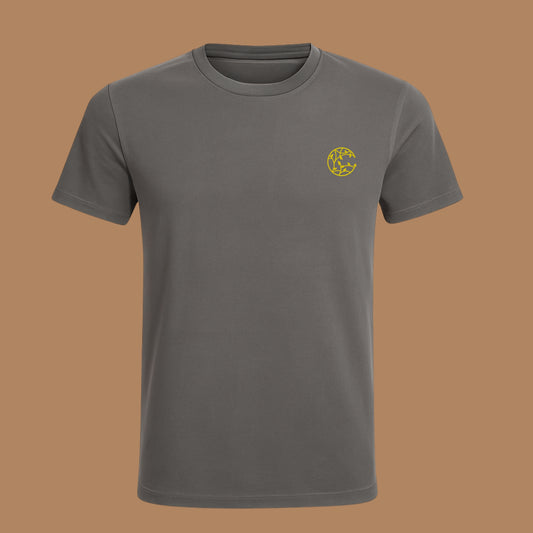 IRON GREY - MEN TSHIRTS – SUPER COMBED COTTON – PLANT DYED- ANTI MICROBIAL / ANTI BACTERIAL– ROUND NECK – HALF SLEEVE TSHIRT – DURABLE FOR ACTIVE AND EVERYDAY WEAR – 180gsm – PACK OF 1