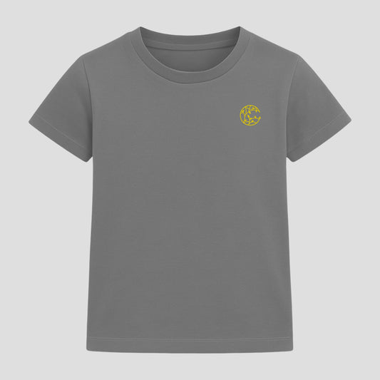 MISTY GREY - UNISEX KIDS TSHIRTS – SUPER COMBED COTTON – PLANT DYED- ANTI MICROBIAL / ANTI BACTERIAL– ROUND NECK – HALF SLEEVE TSHIRT – DURABLE FOR ACTIVE AND EVERYDAY WEAR – 180gsm – PACK OF 1