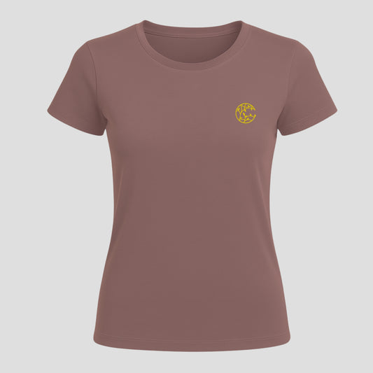 BROWN - WOMEN TSHIRTS – SUPER COMBED COTTON – PLANT DYED- ANTI MICROBIAL / ANTI BACTERIAL– ROUND NECK – HALF SLEEVE TSHIRT – DURABLE FOR ACTIVE AND EVERYDAY WEAR – 180gsm – PACK OF 1